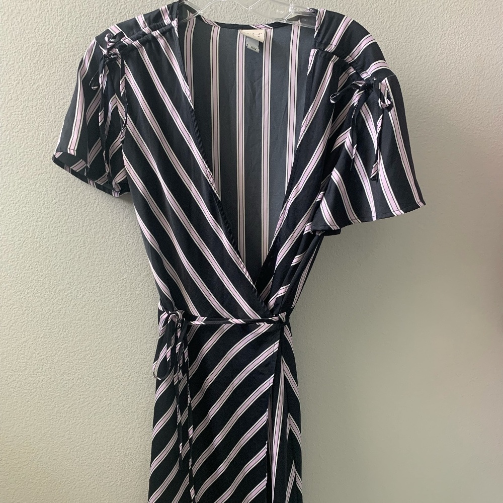 Striped Wrap Dress